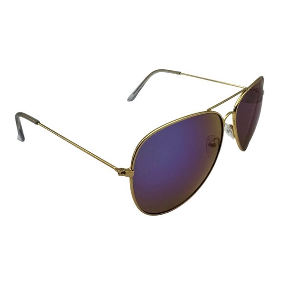 9000 | Blue Mirror Aviator Sunglasses - Picture 2 of 5